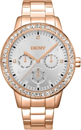 DKNY Soho Multifunction Bracelet Watch in Rose Gold at Nordstrom Rack