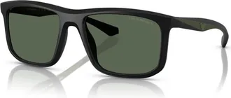 Emporio Armani Sunglasses, unisex, Black, Size: 57 MM Ea4234U Square Sunglasses