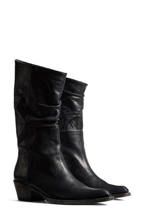 Khaite Clive Western Boot in 200 Black at Nordstrom, Size 7.5Us