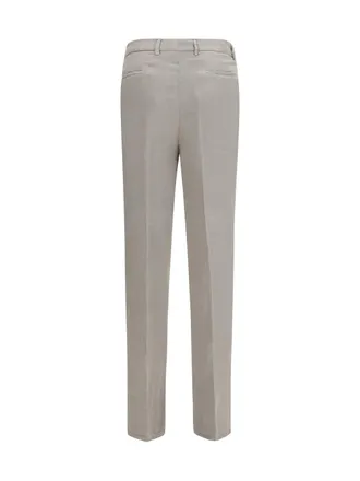 Brunello Cucinelli Mens Garment Dyed Ginen Gabardine Pants Kaky Linen Trousers