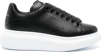 Alexander McQueen Black Oversize Leather Sneakers