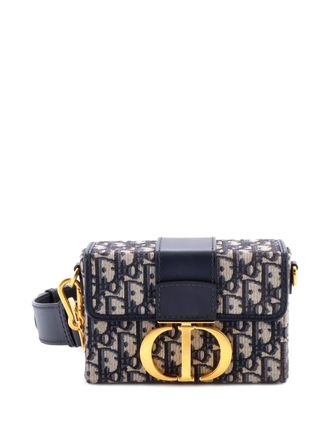 Dior 30 Montaigne Box Bag Oblique Canvas crossbody bag - Blu