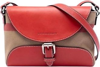Burberry Pre-owned Cross Body Bags, female, Red, Size: ONE SIZE Pre-owned The Henham Crossbody Bag