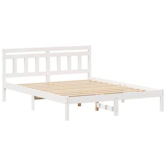 Berkfield Home with Headboard White Standard Double Pine wood