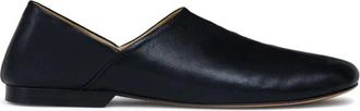 Christophe Lemaire Mist Slippers - Heren - Platte Schoenen - Zwart - 41 EU - Leer - Schoenen