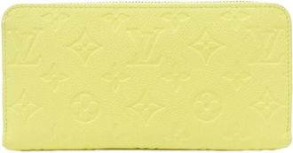 Louis Vuitton Yellow Leather Long Wallet (Bi-Fold) (Pre-Owned)