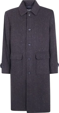 Les Deux Coat Herringbone Herringbone Wool Coat