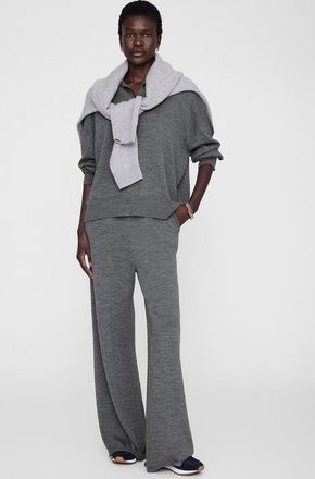 Anine Bing Adley Pant in Medium Heather Grey at Nordstrom, Size Large