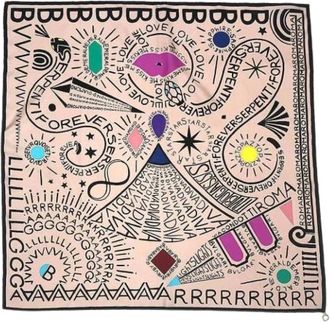 Bulgari Pre-owned Scarves, female, Pink, Size: ONE SIZE Pre-owned Silk Scarf