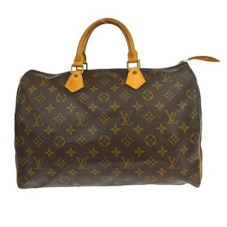 Louis Vuitton Speedy Handbag Monogram Canvas Brown Canvas Handbag (Pre-Owned)