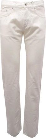 GANT Off White Katoenen Jeans Broek - Heren - Slim Fit Jeans - Wit - W31 - Katoen - Jeans