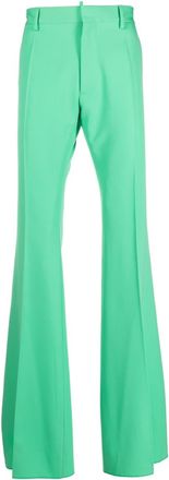 Dsquared2 virgin-wool flared trousers - men - Polyester/Virgin Wool - 46 - Green
