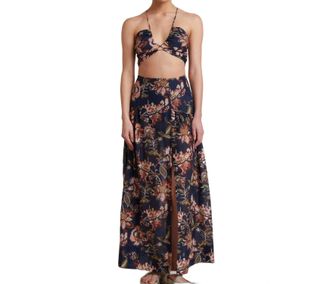 Bec&bridge Lori Lace Up Top In Multi