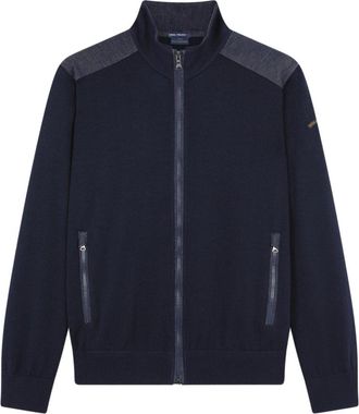 Paul & Shark Cardigan met rits - Heren - Vesten met rits - Blauw - XL - Hoodies & sweatvesten