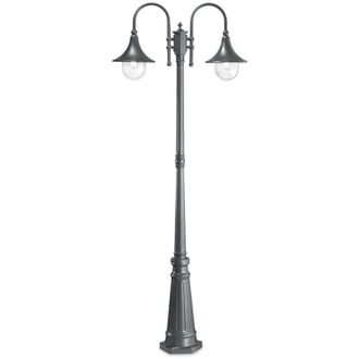 Ideal Lux Ideal Lux Cima - Farola De Exterior 2 Luces Antracita Ip43, E27