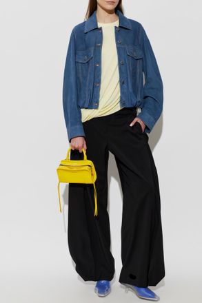 Loewe Suede Jacket, Womens, Blue