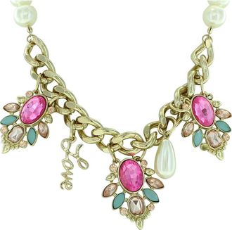 Olivia Welles Pretty in Pink Necklace in Gold /Pink at Nordstrom Rack
