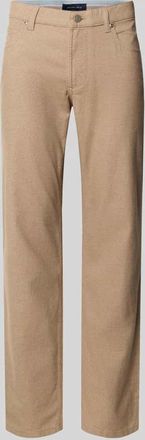 Christian Berg Straight Fit Hose mit Eingrifftaschen in Beige, Größe 32/32