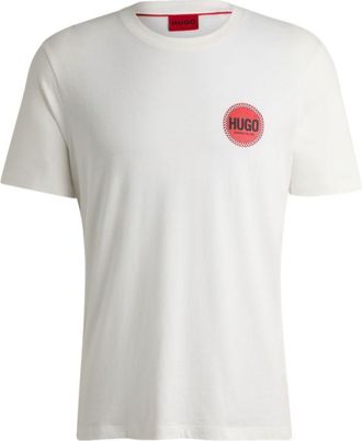 HUGO BOSS Cotton-jersey T-shirt with racing logo print