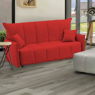 Talamo Italia Sofa Cama Allyson, Sof&aacute; De 3 Plazas, 100% Made In Italy, Sof&aacute; De Sal&oacute;n Con Apertura Trolley Con Apertura Trolley, En Tela Acolchada, Con Reposabrazos 