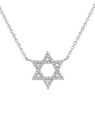Sabrina Designs 14K 0.10 Ct. Tw. Diamond Star Of David Necklace