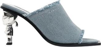 Karl Lagerfeld Schoenen, Dames, Blauw, 38 EU, Denim, Nft Hak
