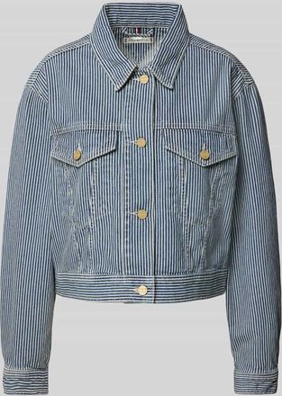 Tommy Hilfiger Oversized Fit Jeansjacke aus reiner Baumwolle in Marine, Gr&ouml;&szlig;e 36