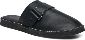 Sanuk You Got My Back Crafted Leather Flat Mule in Black Leather at Nordstrom, Size 10