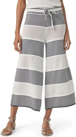 Splendid Ronnie Stripe Cotton Crop Sweater Knit Pants in Ink Stripe at Nordstrom Rack, Size X-Small