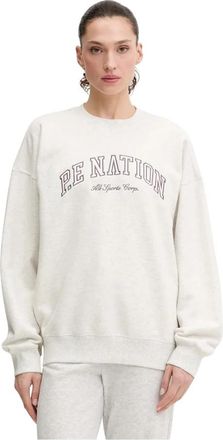 P.E Nation Heritage Sweat - Dames - Sweatshirts - Beige - L - Katoen - Hoodies & sweatvesten