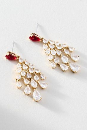Anthropologie Nadri Feliz Petite Waterfall Chandelier Earrings