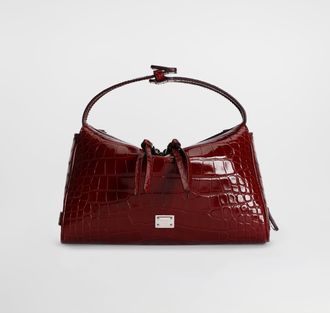 Dolce & Gabbana Vittoria Alligator Crossbody Bag - Man Crossbody Bags Red Onesize