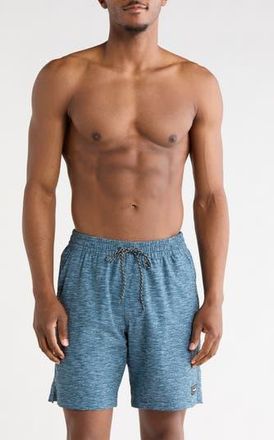 Hurley Static Volley Swim Shorts in Grey/Navy at Nordstrom Rack, Size X-Large