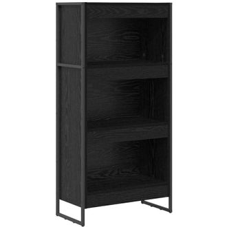vidaXL Book Cabinet Black Oak 60 x 30 x 121 cm Engineered Wood vidaXL
