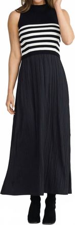 Brave & True Gabriel Midi Dress In Black White