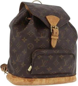 Louis Vuitton Pre-owned Backpacks, female, Brown, Size: ONE SIZE Pre-owned Montsouris MM Backpack