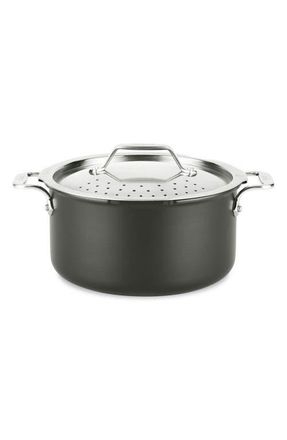 All-Clad Simply Strain 6-Quart Hard Anodized Nonstick Pot in Black at Nordstrom