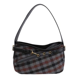 Generic Womens Shoulder Bag, Retro Plaid Mini Bucket Bag Clutch with Zipper Closure