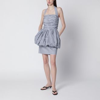 Patou Mini bloomer dress with stripes and open back