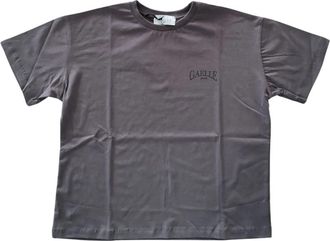 Ga&euml;lle Paris Grijs Logo Halfmouw Katoenen Top - Dames - T-shirts - Grijs - S - Katoen - Tops