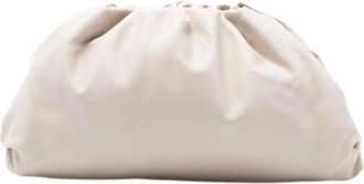Bottega Veneta Pre-owned Clutches, female, White, Size: ONE SIZE Pre-owned Leather Clutch