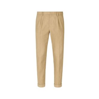 BRIGLIA 1949 Slim-fit Trousers, male, Beige, Size: 4XL Wide Trousers