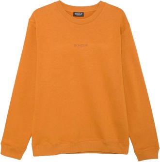 Dondup Regular Crew-neck Sweatshirt - Heren - Sweatshirts - Oranje - L - Katoen - Hoodies & sweatvesten