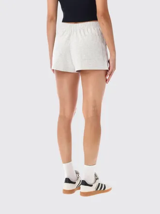 Sporty & Rich Pantaloncini in cotone con vita elasticizzata e logo a contrasto