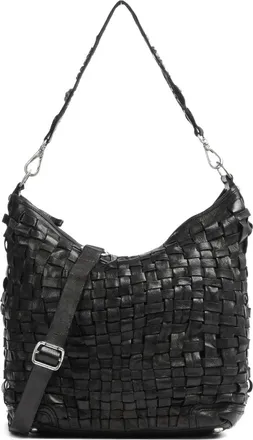 Campomaggi Edera woven-leather shoulder bag - Black