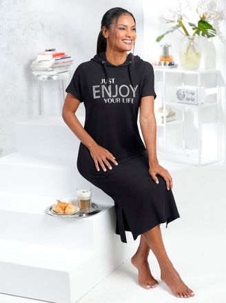 Feel Good T-Shirt FEEL GOOD Shirt, Damen, Gr. 36/38, schwarz, 55% Modal, 39% Polyester, 6% Elasthan, unifarben, Shirts T-Shirt