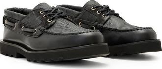 AllSaints Skiff Boat Shoe in Black at Nordstrom, Size 13