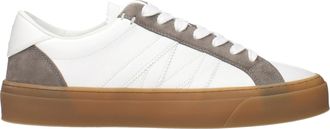 Moncler M&oacute;naco2 Hombress Zapatillas de Piel Blanco/Taupe