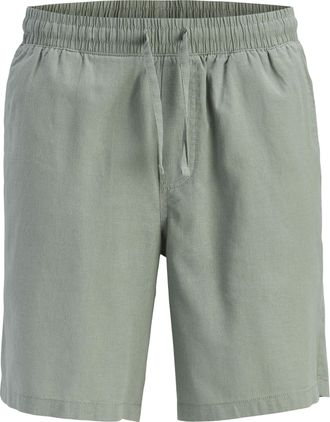 Jack & Jones Jogginghose JACK & JONES JPSTJAIDEN BREEZE JOGGER SHORT, Herren, Gr. XXL, N-Gr, agave gr&uuml;n detail:solid, Web, Obermaterial: 81% Baumwolle, 15% Leinen,