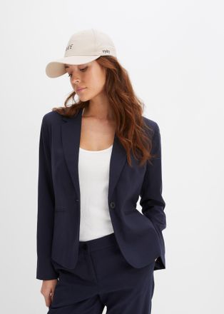 Bonprix Jackenblazer BONPRIX Blazer, Damen, Gr. 38, blau (dunkelblau), Obermaterial: 76% Polyester, 22% Viskose, 2% Elasthan. Futter: 100% Polyester, festlich